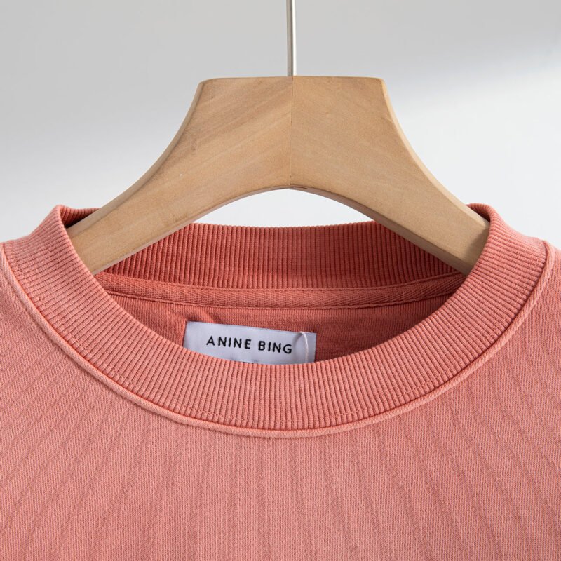 Round Neck Long Sleeve Letter Printed Washed Women's Sweatshirt-ABS2424PK - 图片 4