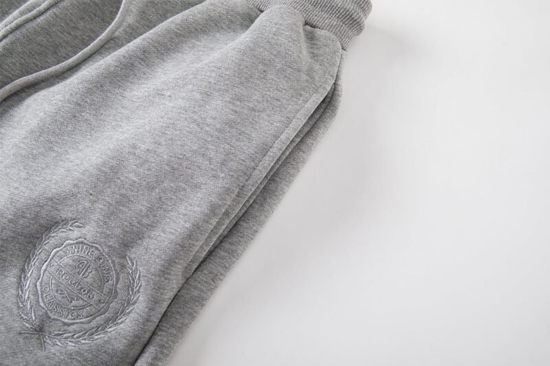 Black Letter Embroidery Fleece Sports Women's Sweatpants Pants-ABP3018BK-ABP3018GY - 图片 15
