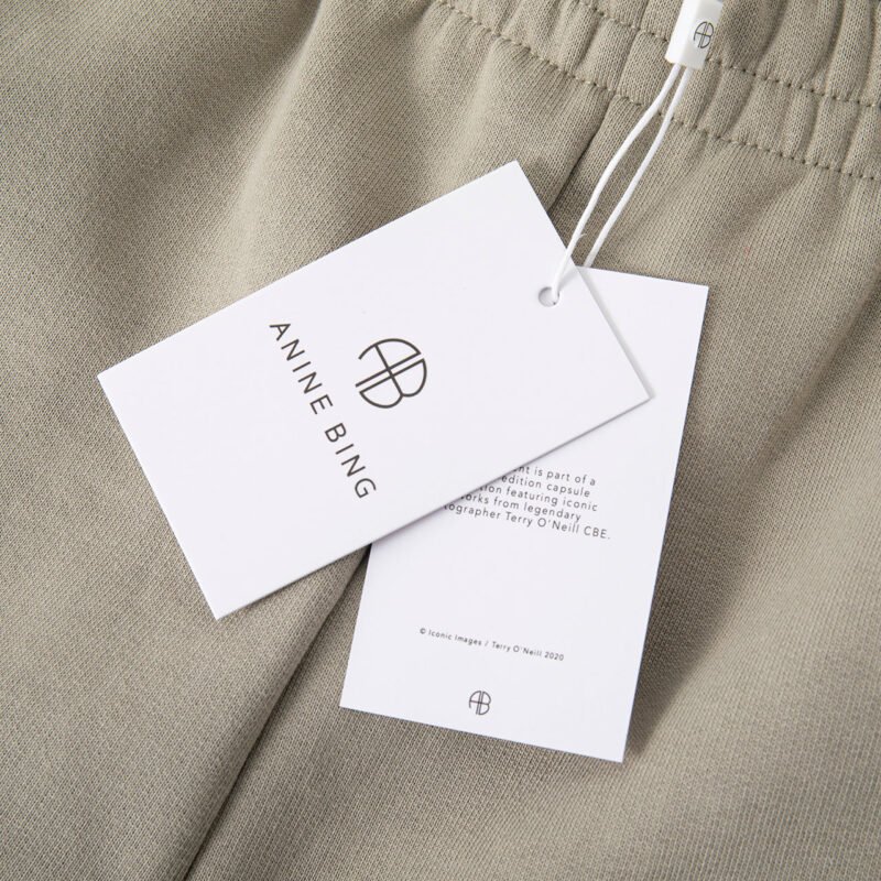 Classic Mid-rise Fleece Trousers with Small Logo Print for Women-ABP13GN - 图片 7