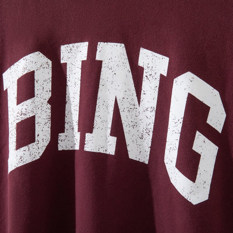 Navyblue BING Printed Fleece High Collar Loose Women's Sweatshirt-ABS2492RED - 图片 17