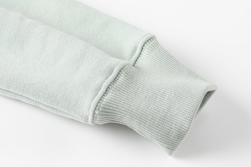 Light Green Classic Applique Embroidery BING Fleece Women's Loose Round Neck Sweatshirt-ABS2477GN - 图片 7
