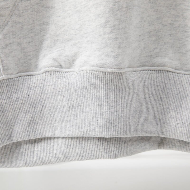 Autumn and Winter Women's Classic Letter Print Lining Fleece Gray Hooded Sweatshirt-ABS02401GY - 图片 8