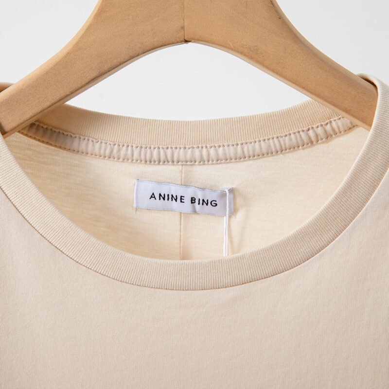 Beige Eagle Flag Printed Distressed Washed Ladies Short Sleeve T-Shirt-ABT18AP - 图片 4
