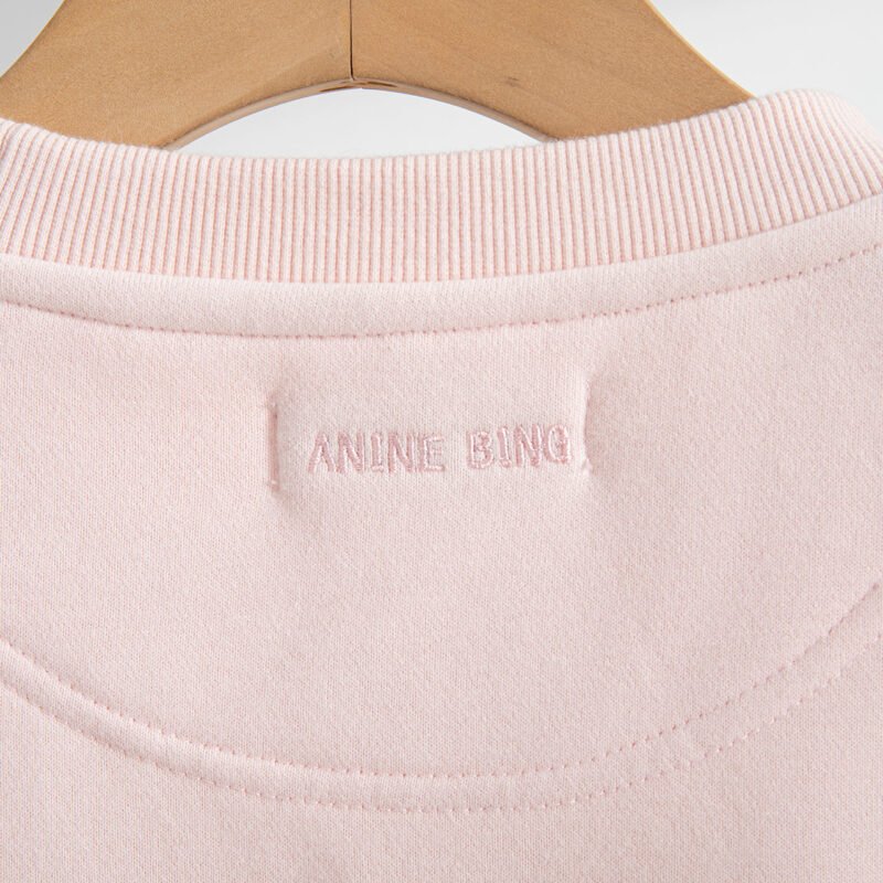 Pink Letter Printed Fleece Round Neck Women's Loose Plush Sweatshirt-ABS2455PK - 图片 11