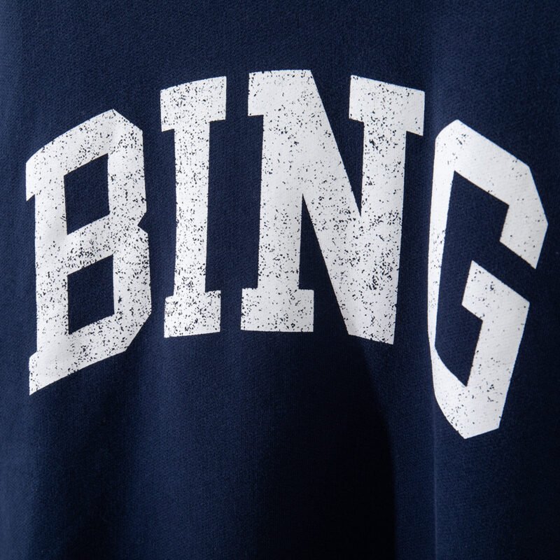 Red BING Printed Fleece High Collar Loose Women's Sweatshirt-ABS2492RED - 图片 19