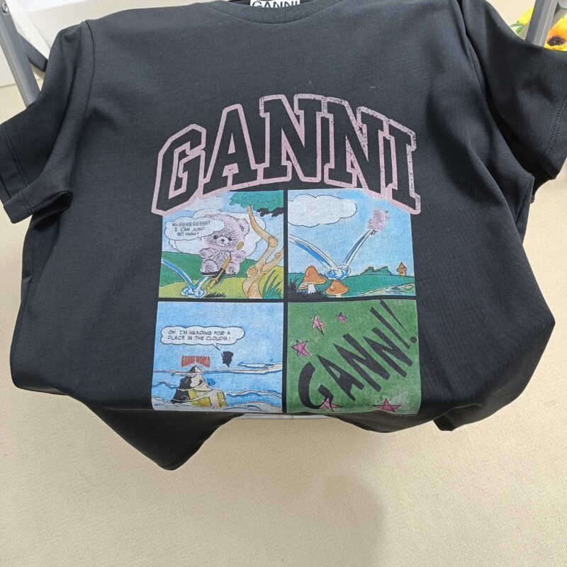 Photos Printed Graphic Black T-shirt O-neck Streetwear Fashion Short Sleeve Women's Tees-GN06 - 图片 7