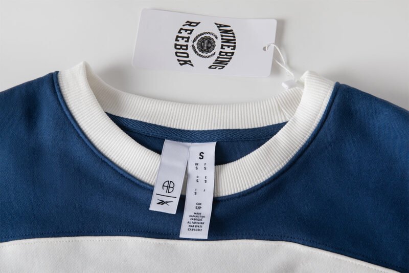 Contrast Color Front Letter Patch Embroidery Round Neck Mid-length Plush Women's Sweatshirt-ABD2488MC - 图片 10