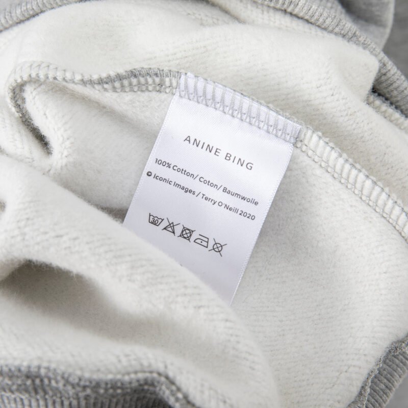 Grey Classic Alphabet Patch Embroidery Lining Plush Loose Women's Sweatshirt-ABS2406GY - 图片 7
