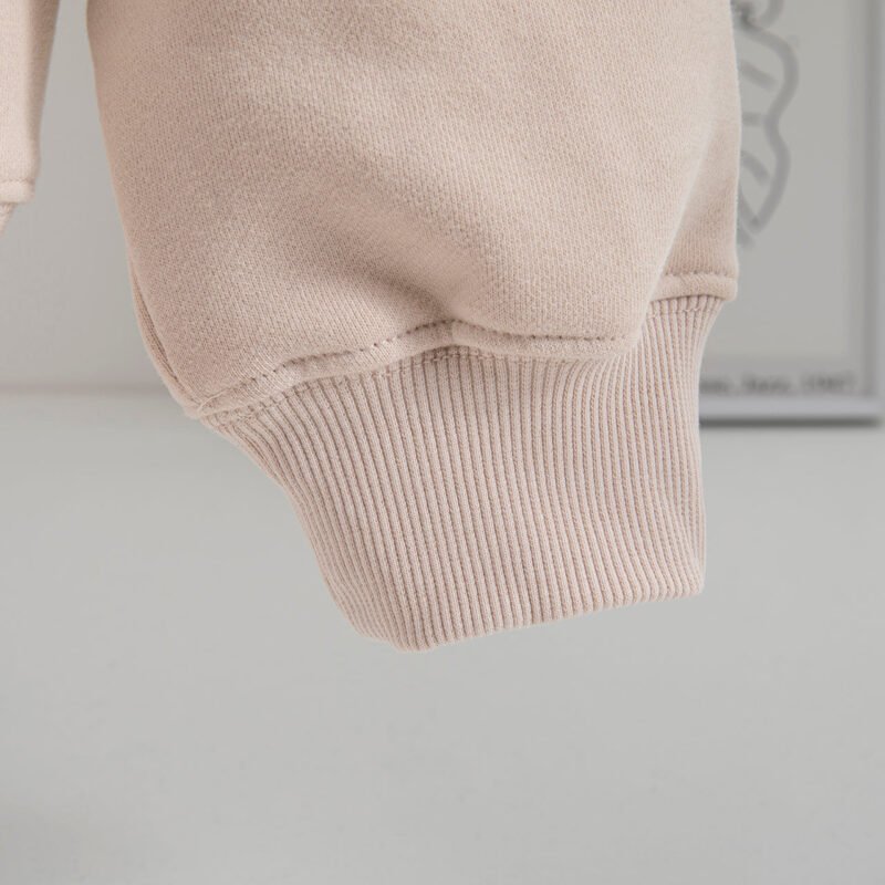 Autumn and Winter Letter Embroidery Sweatshirt with Fleece Lining and Light Khaki Women's Sweatshirt-ABS2434KQ - 图片 6