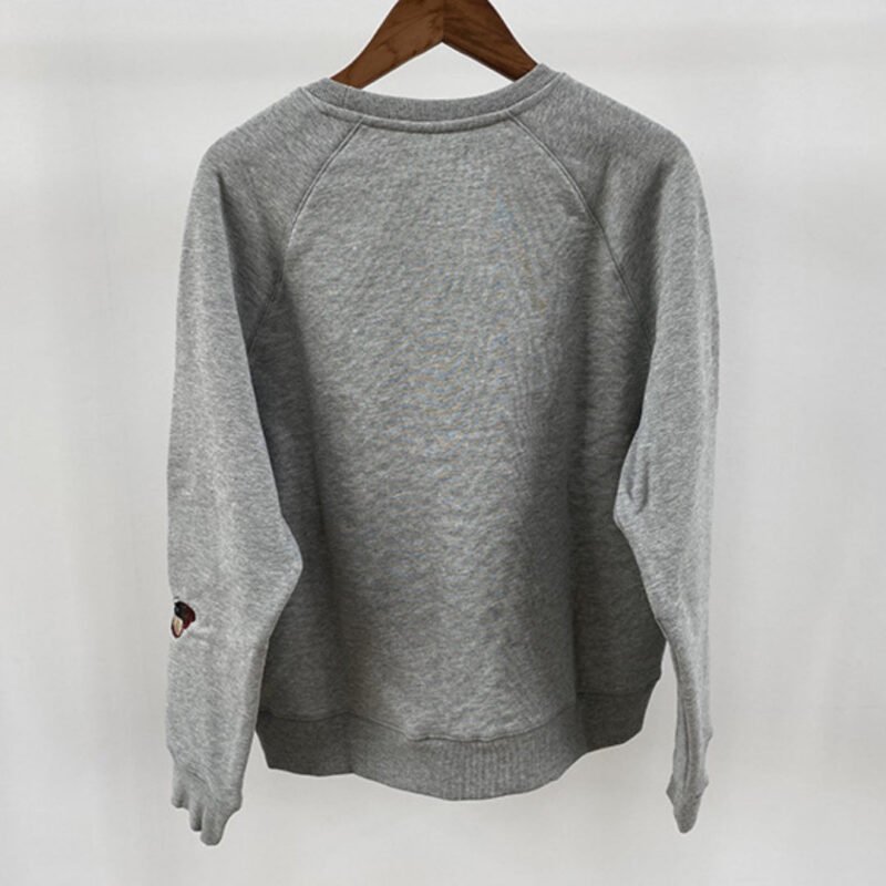 Letter Printed Heavy Flower Embroidery Women's Round Neck Sweatshirt-DH-ZV-84 - 图片 4