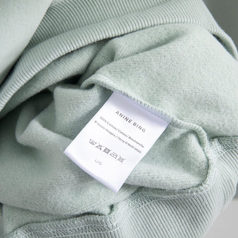 Letter Printed Light Green Round Neck Long Sleeve Women's Sweatshirt-ABS2416LD - 图片 7
