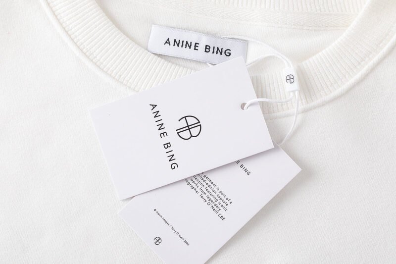 White Towel Embroidery Applique Embroidered Letters Distressed Washed Color Women's Sweatshirt-ABS2481WT - 图片 4