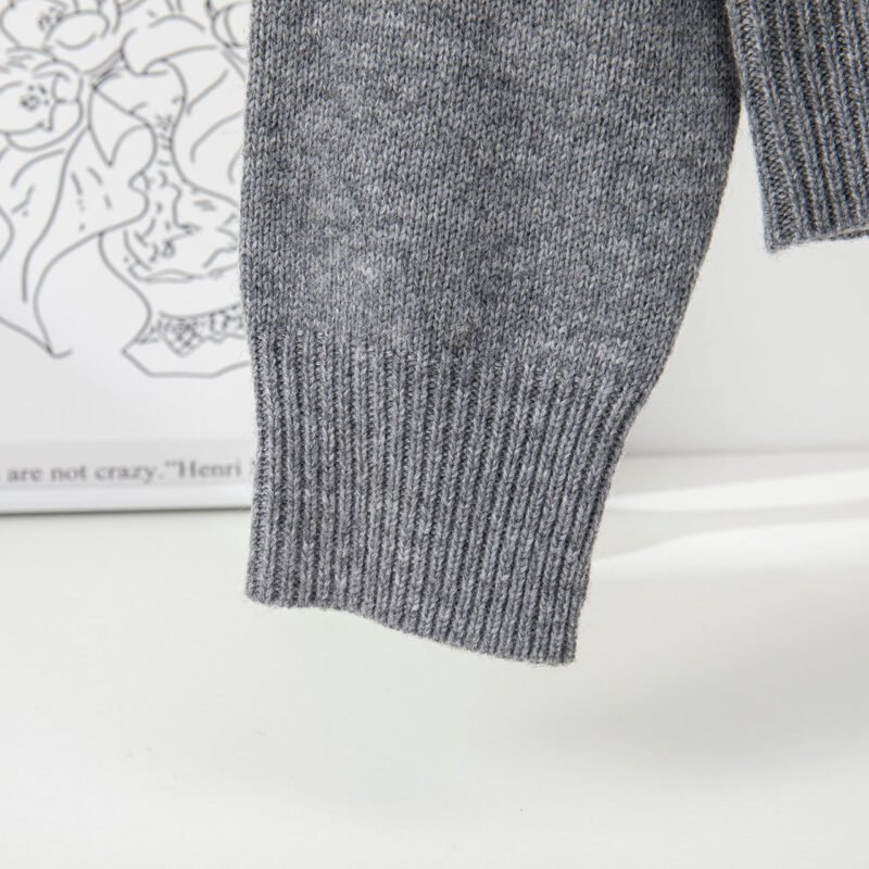 Letter Jacquard Cashmere Slim Fit Sweater Women's Sweater-ABB04GY - 图片 6