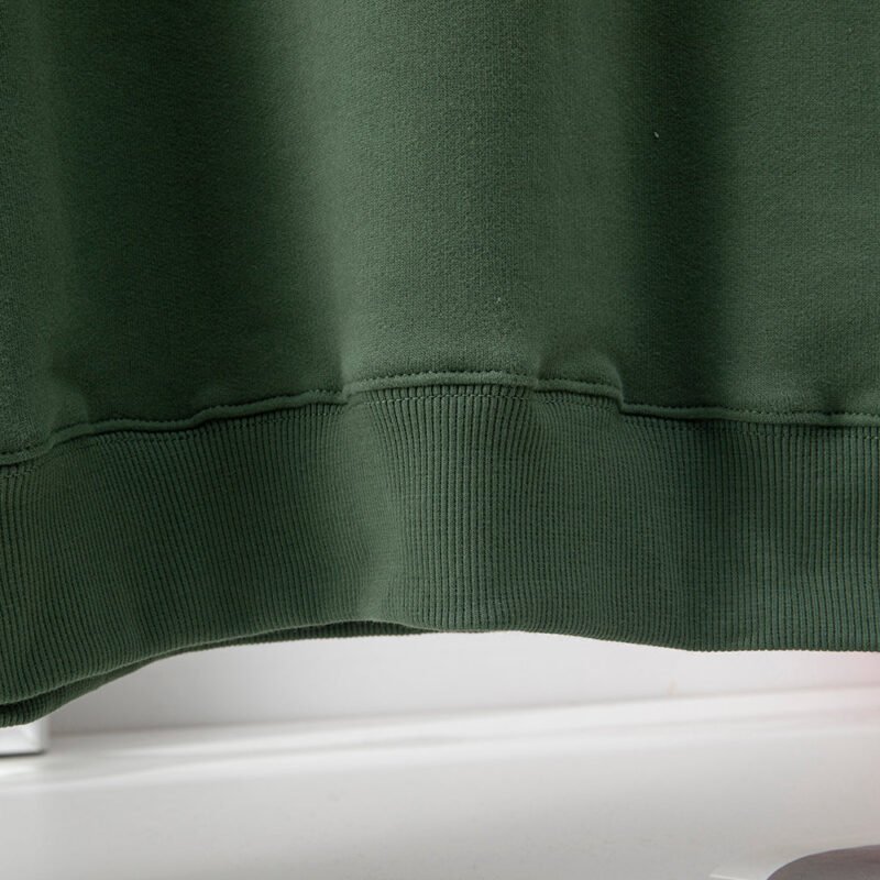 Autumn and Winter Classic Letter Embroidery Round Neck Green Loose Sweater Women's Pullover-ABS2402GN - 图片 7
