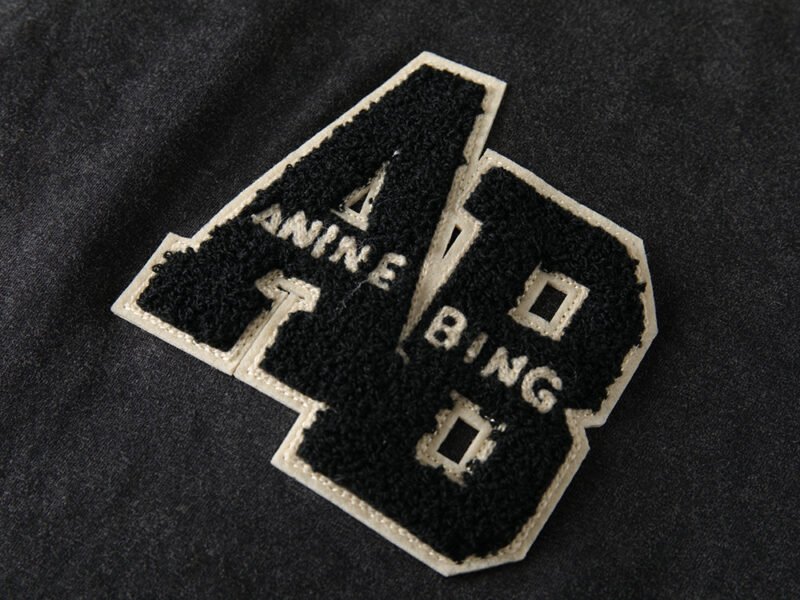AB Patch Towel Embroidery Old Washed Color Dress T-shirt Women's Dress-ABC09BK - 图片 8