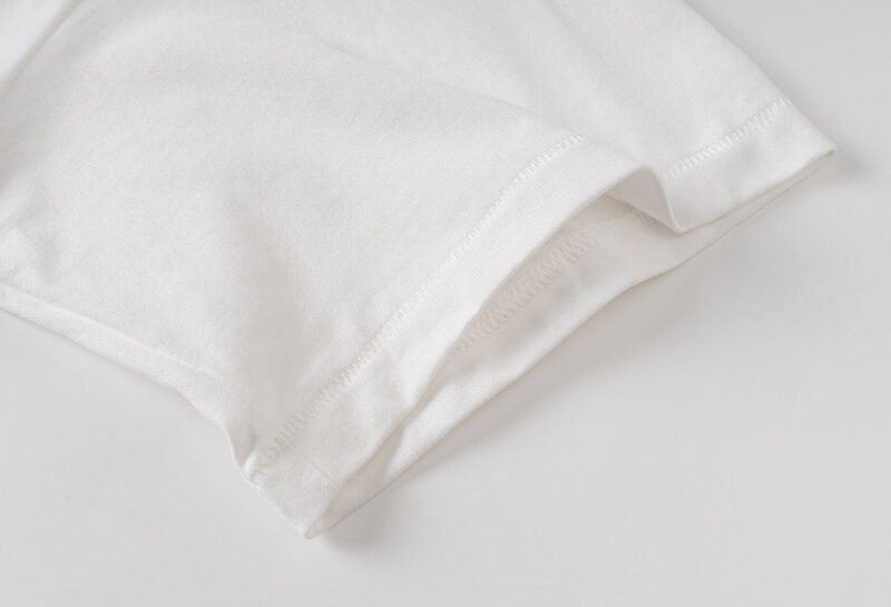 White Cotton Women's Short-sleeved T-shirt with Lettering Embroidery-ABC15WT - 图片 8