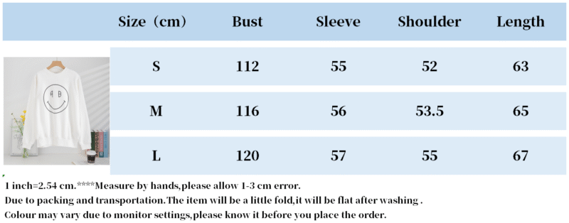 Smiley Face Printed Fleece Crew Neck Women's Plush Sweatshirt-ABS2441W - 图片 13