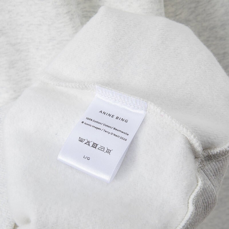 Autumn and Winter Classic Letter Print White and Gray Lining Fleece Round Neck Women's Sweatshirt-ABS2436GY - 图片 11