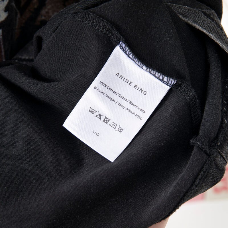 Black Tiger Head Print Distressed Washed Snowflake Short-sleeved T-shirt for Women-ABT04Bk - 图片 6