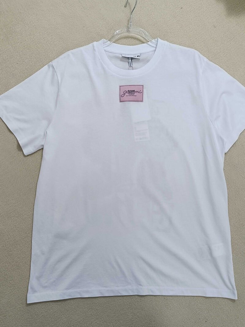 Graphic Print Letter White T-shirt Women Summer Crew Neck Short Sleeve Casual Tops Tees-GN15 - 图片 3
