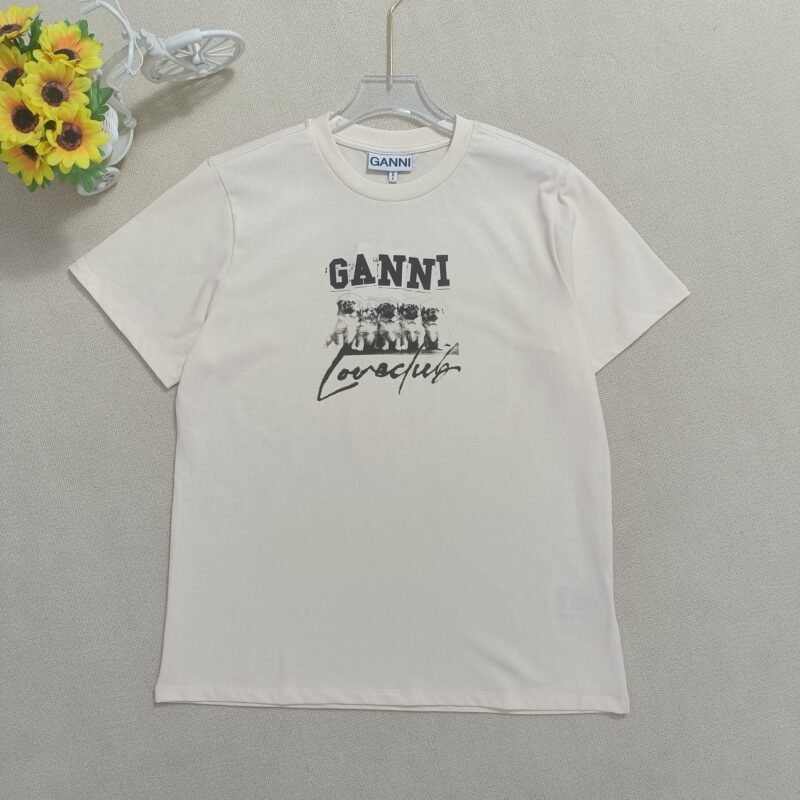 Little Dogs Printed Letter Cotton Casual O-neck Short Sleeve T-shirts Women-GN21 - 图片 4