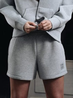 Gray Sports Shorts Women 2024 Summer Casual Pants-SPF-236