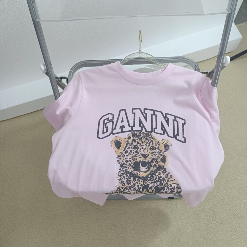 Tiger Printed Letter Cotton Round Neck Short Sleeve Tops T-shirt Women-GN20 - 图片 16