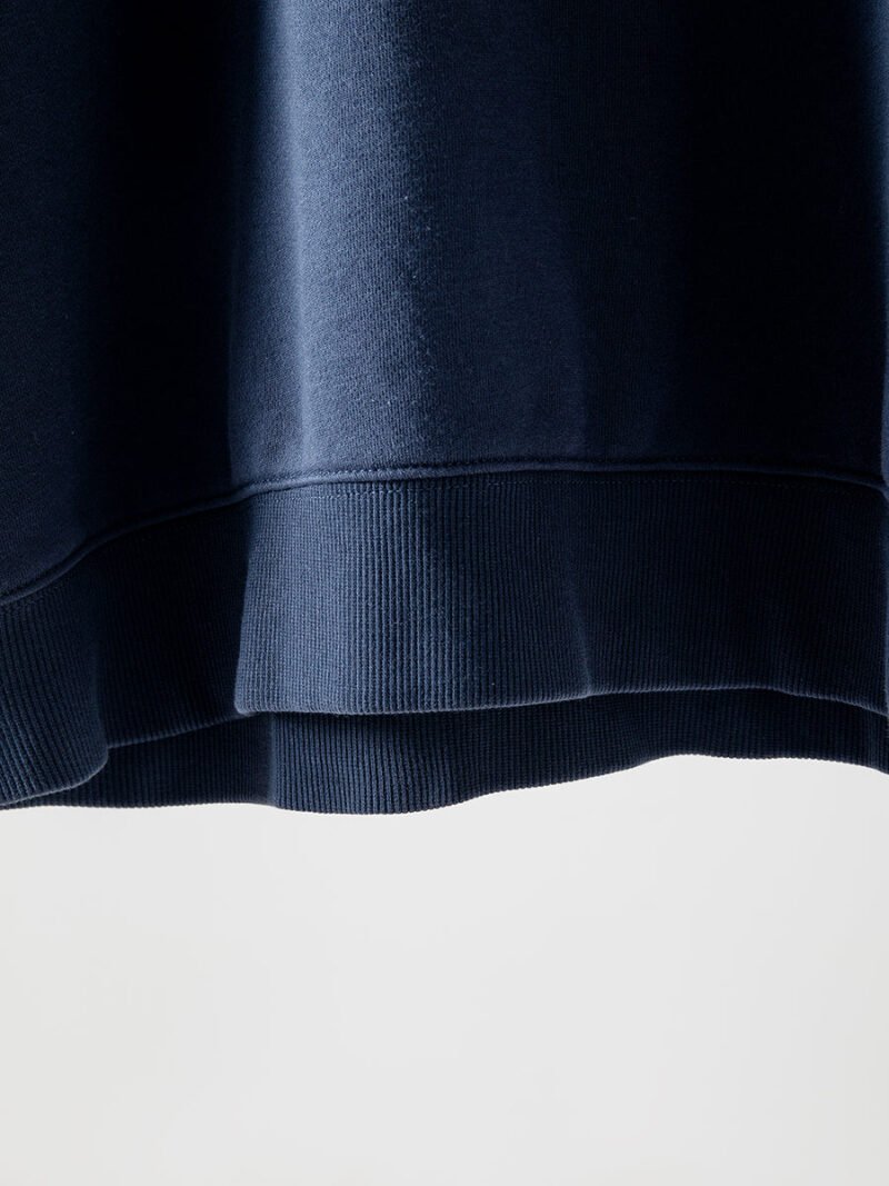 Tiger BING Print Fried Color Washing Navyblue Women's Fleece Sweatshirt-ABS2430BL - 图片 8
