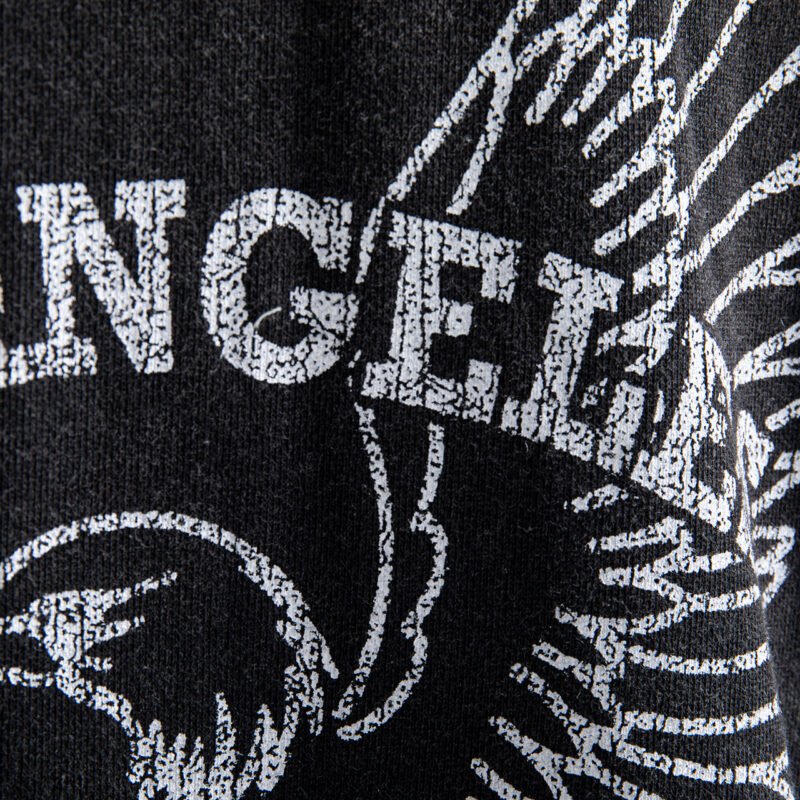 Autumn and Winter Classic Style Distressed Eagle Color Washed Snowflake Women's Hooded Sweatshirt-ABS2444BK - 图片 5