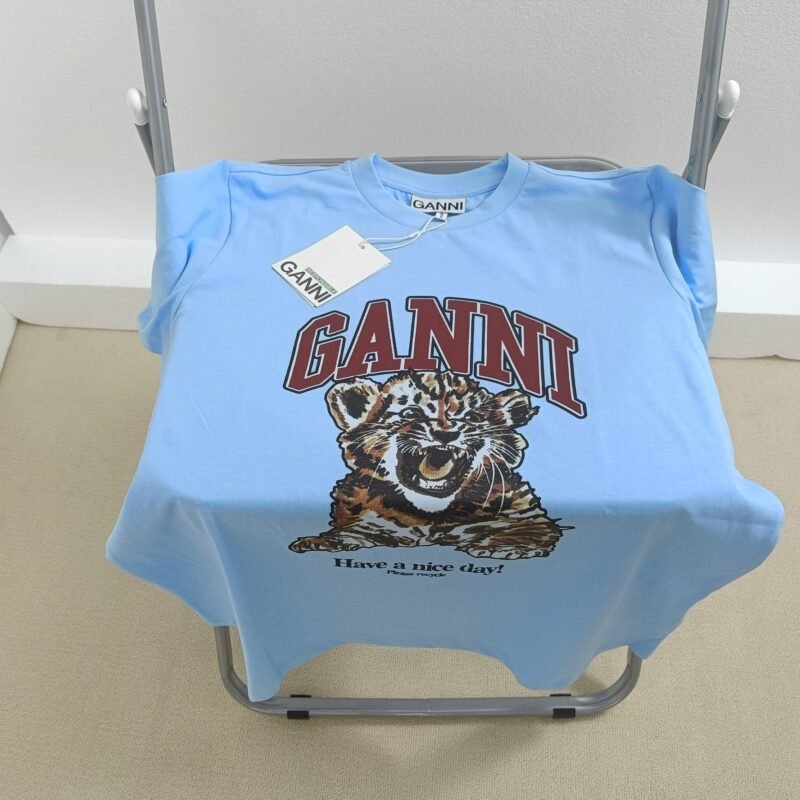 Tiger Printed Letter Cotton Round Neck Short Sleeve Tops T-shirt Women-GN20 - 图片 8