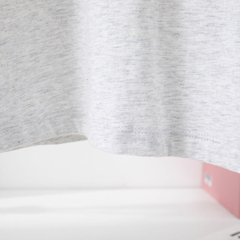 Classic Letter Printed Cotton Loose Off-White Women's Short-Sleeved T-Shirt ABT03GY - 图片 9
