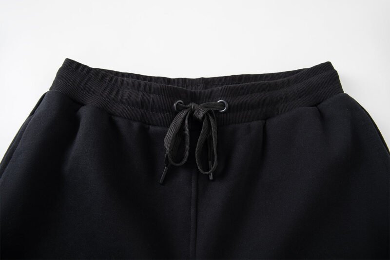 Black Letter Embroidery Fleece Sports Women's Sweatpants Pants-ABP3018BK-ABP3018GY - 图片 3