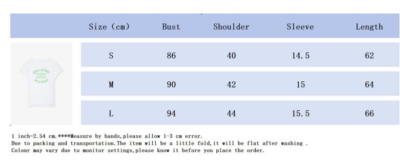 Letter Print U-Neck Cotton Women's Short Sleeve T-Shirt-DH-ZV-165 - 图片 5