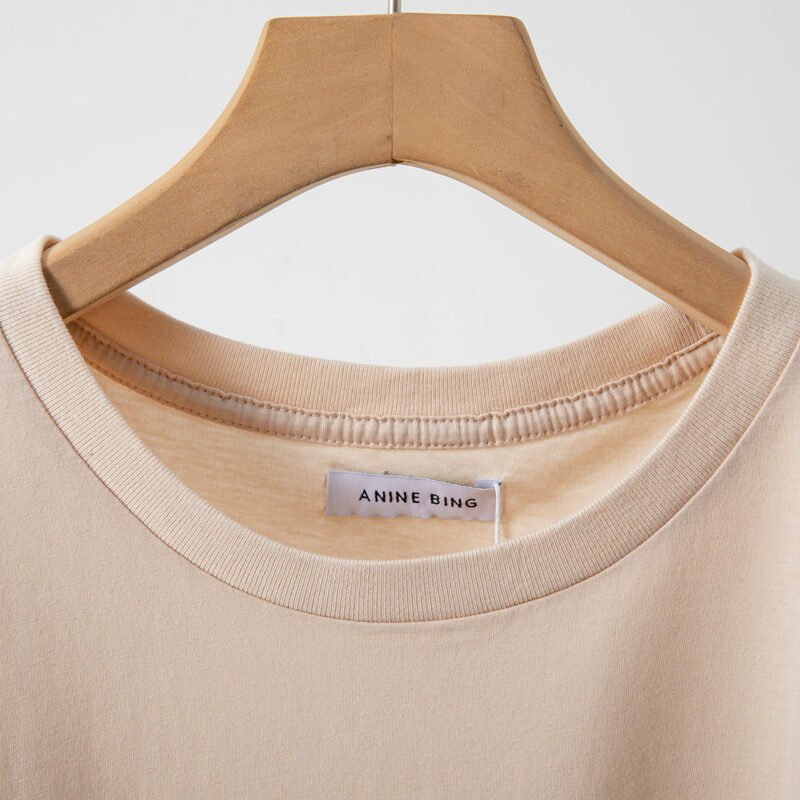 LBeige Tiger Head Print Distressed Washed Snowflake Short-sleeved T-shirt for Women-ABT04WT - 图片 3