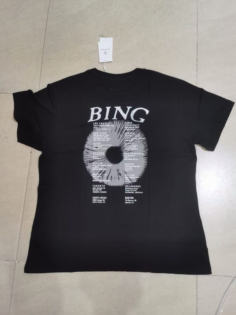 Letter Print Distressed Cotton Women's Short Sleeve T-Shirt-ABC17BK - 图片 3