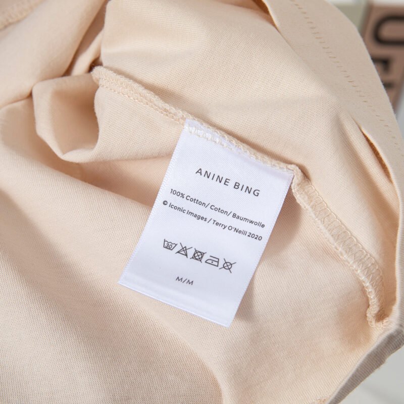 LBeige Tiger Head Print Distressed Washed Snowflake Short-sleeved T-shirt for Women-ABT04WT - 图片 5