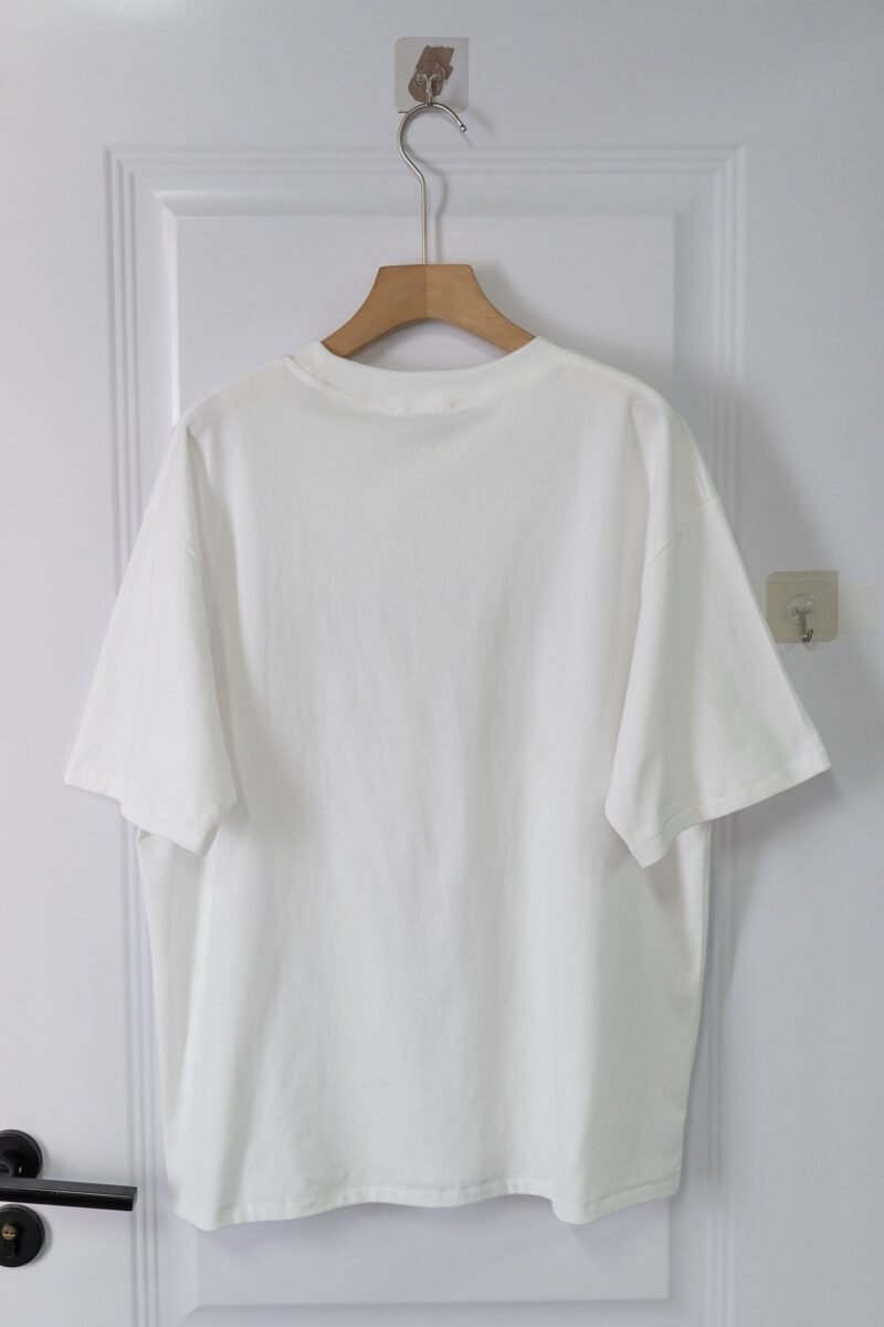 Letter Heart Print White Cotton Women's Short-sleeved T-shirt-ABC23WT - 图片 9
