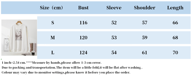 Head Portrait Print Triangle Round Neck Plus Velvet Loose Women's Sweatshirt-ABS2442WT - 图片 13