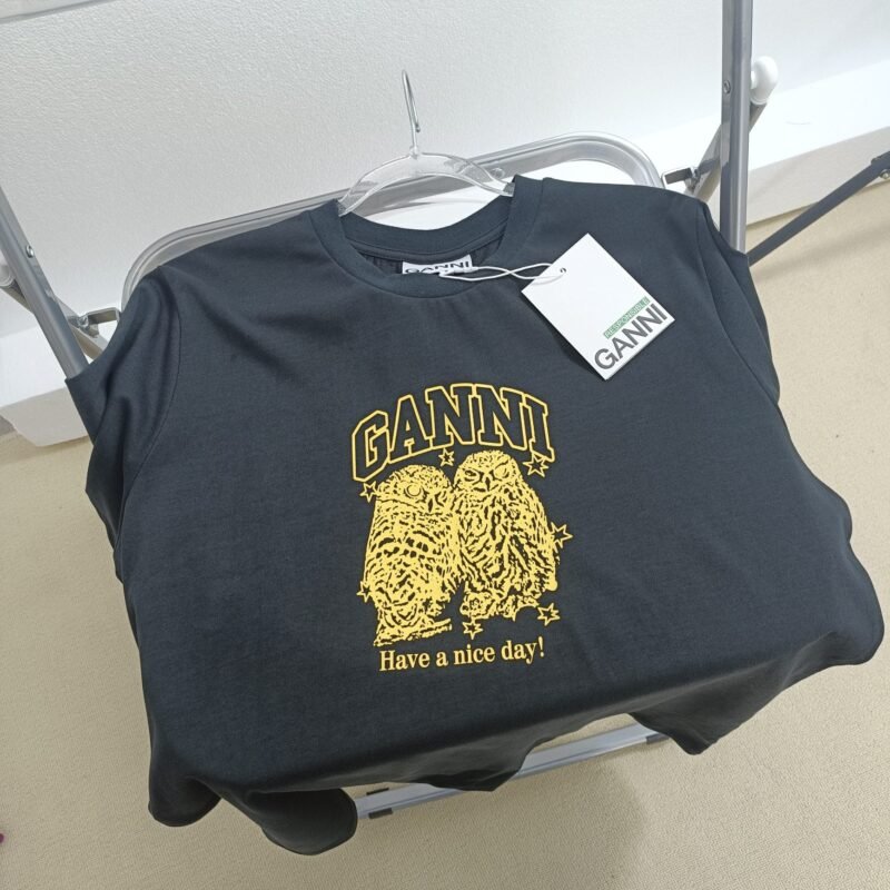 Animal Printed Letter Embroidery T-shirt Women Crew Neck Cotton Vintage Casual Black Short Sleeve T-shirts-GN13 - 图片 12