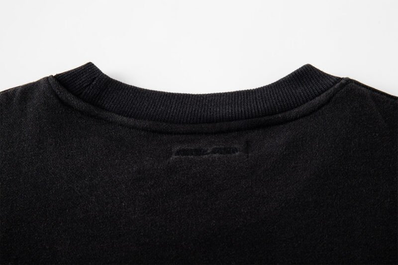 Blurred Lettering Print Women's Round Neck Sweatshirt-ABS2504BK - 图片 11