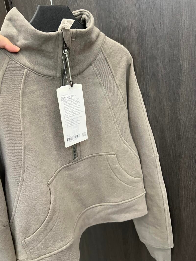 Scuba Half zip Stand Collar Sweatshirt LL2509 - 图片 7