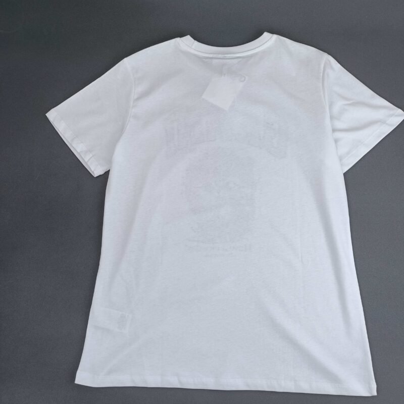 Animal Printed Letter White T-shirt Women Classic O-neck Cotton Short Sleeve Tops Tees-GN03 - 图片 7