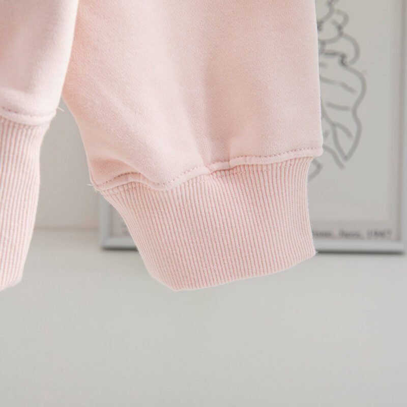 Brown Letter Printed Fleece Round Neck Women's Loose Plush Sweatshirt-ABS2455MT - 图片 18