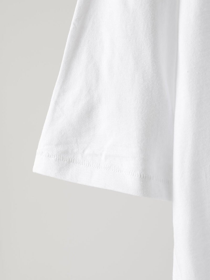 Letter Graffiti Watercolor Print Loose Cotton Women's White Short Sleeve T-shirt-ABT38WT - 图片 9