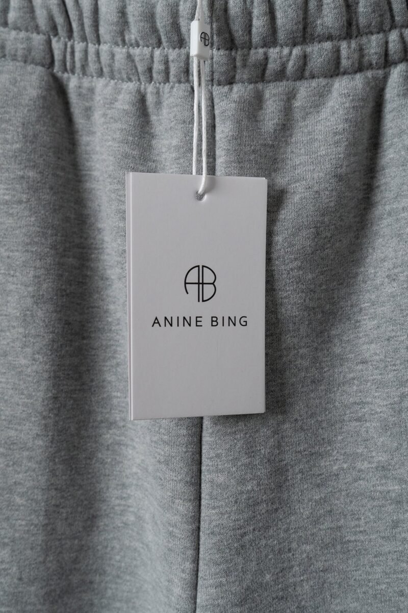 Embroidered Letters Grey Velvet Women's Sports Suit -ABS2508GY - 图片 12