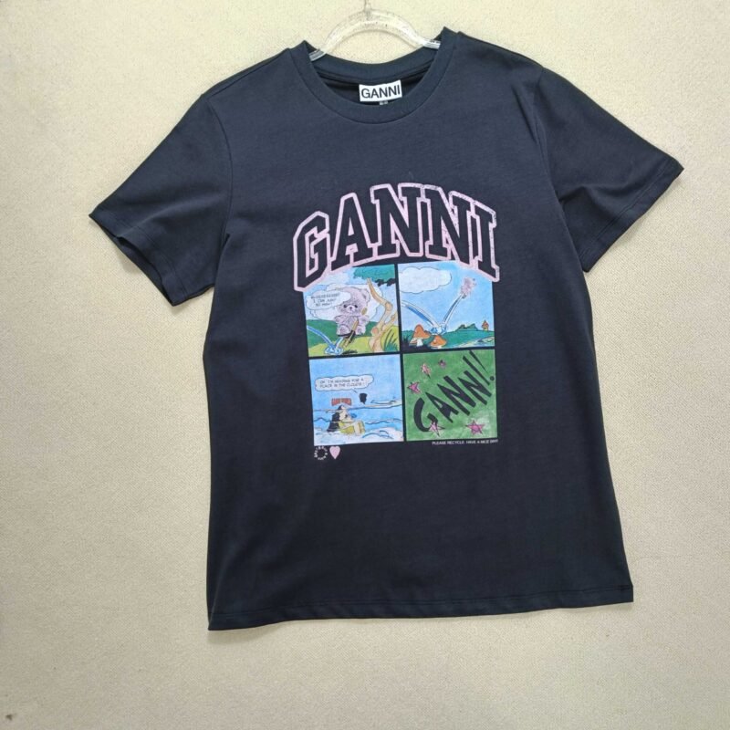 Photos Printed Graphic Black T-shirt O-neck Streetwear Fashion Short Sleeve Women's Tees-GN06 - 图片 5