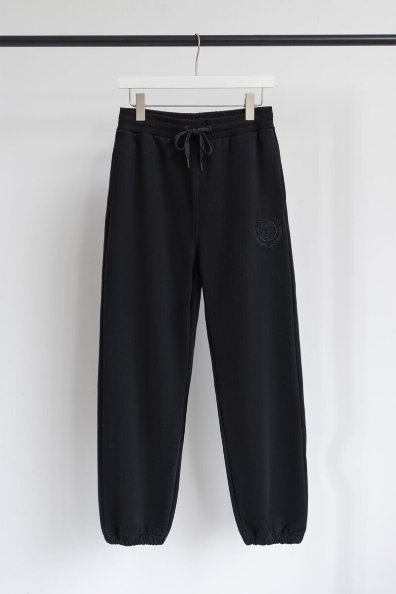 Lette Embroidery Lining Fleece Sports Women's Sweatpants Pants-ABP3018BK-ABP3018GY - 图片 14
