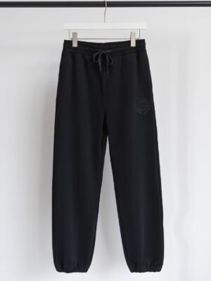 Black Letter Embroidery Fleece Sports Women's Sweatpants Pants-ABP3018BK-ABP3018GY