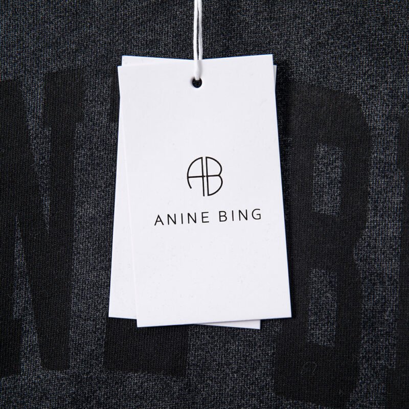 Black Classic Black Letter Print Washed Color Fried Snowflake Loose Hooded Sweatshirt-ABS2404BK - 图片 6