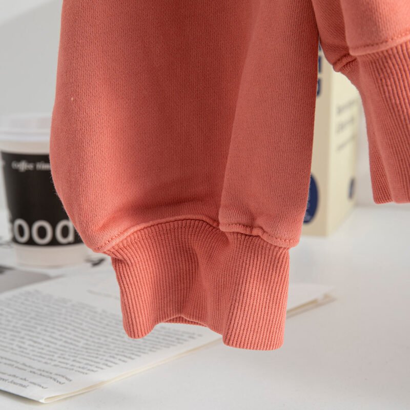 Round Neck Long Sleeve Letter Printed Washed Women's Sweatshirt-ABS2424PK - 图片 7